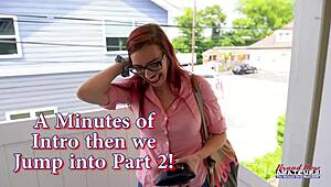 Petite redhead olivia x masturbates then sucks cock for deep banging