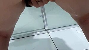 Teen Bent Over Squirting In Bathroom With Juicy Ass Exposed