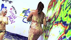 Milfs Valery And Kerry Tongue Pussy Wildly!