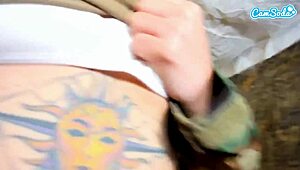 Naughty Teen 18+ Solider Almost Caught Masturbating In The Field