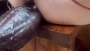 Huge Hankeys Dildos Pound Ass on Fucking Machine