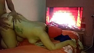 Having sex with my beautiful latina teen, she cums hard on big cock.