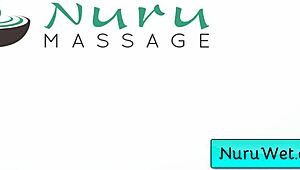 Sexy teen 18+ brunette masseuse slides naked wet body on client in nuru massage - brad newman andi rose 😍