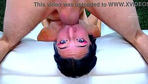 jasmine tastes two big cocks and swallows em whole, so sloppy