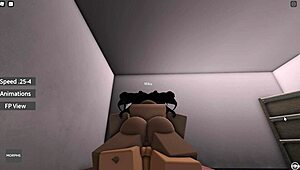 Wife's big ass in Roblox sex