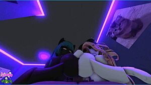 Viper Intensely Fucks Candy And Her Demi-Human Kittens