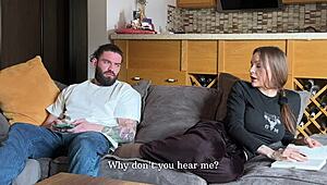 Jealous Wife Aroused by AI Bot Gets Cum on Ass