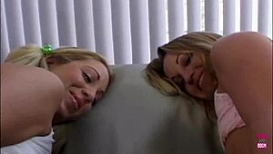 small titts tattooed blonde has anal pleasure and enjoys kissing another sexy girl