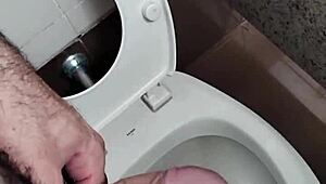 masturbating in public bathroom!