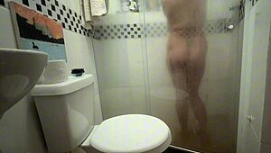 oh wow, pauzudo fucks me hard in the bathroom while my husband stays clueless, huge cock slamming deep!!