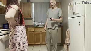 Step dad catches step daughter out late drinking he wont tell step mom if she lets him fuck both her holes