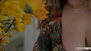 big tits lena paul spreads hairy pussy for troy's lick before bbc fuck