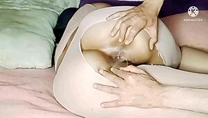 Arab Wife Experiences Hard Sex Leading to Pussy Creampie Orgasm