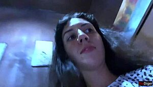 girl gets cum on face in sushi bar