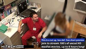 Human Guinea Pig Forced Hitachi Orgasms by Doctor