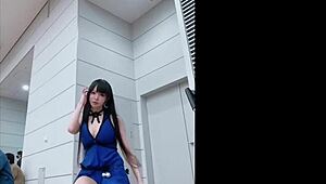 Mayu Ronne's Seductive Jerk Off Challenge In Cute Cosplay And Heels