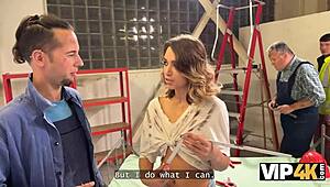 Teen employee experiences multiple orgasms during boss's workplace fuck