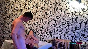 Sexy blonde stepsister gets licked by perverted stepbrother