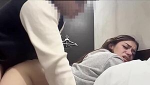 skinny hot college girl shakes ass on big cock till rough creampie