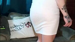 Brazilian sensual woman provokes while smoking