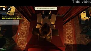 In the hotel, she gets roughly creampied by a black cock, leading to pregnancy.