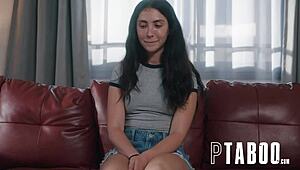 teen amateurs star in pov blowjob and hardcore fucking with big ass petite tits