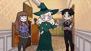 Maeve explores public academy in cartoon adventure.