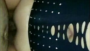 Wife in sexy lingerie takes cum inside