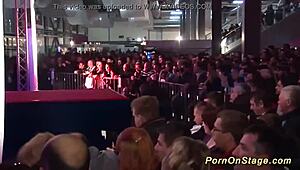 wild lesbian pornshow in public sparks voyeur scandal