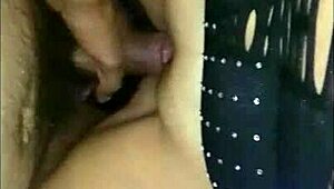 Wife in sexy lingerie takes cum inside