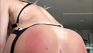 stocking compilation with lots of creampies and big dildos