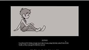 Maeve explores public academy in cartoon adventure.