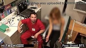 Human Guinea Pig Forced Hitachi Orgasms by Doctor