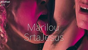 Just 2 queens having fun with their feet and hairy armpits