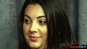 Busty British Woman Toys Herself Watching Him