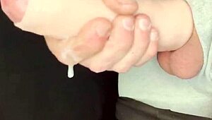 Robbystrokes stretches foreskin for huge cumshot compilation