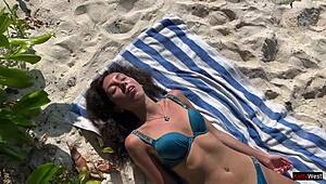 Girl Pissed On Public Beach Shocked