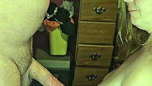 MILF Performs Intense Blowjob On Cock, Receives Close-Up Creampie