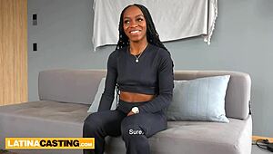 Ebony Milf Gapes Anal After Casting