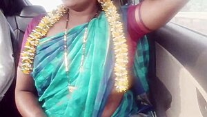 indian car sex housewife with husband's father long drive for fucking telugu dirty talks 😈