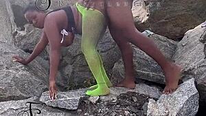 ⭐️I Seduced The Tourist Guard And Fucked Him On The Rock!