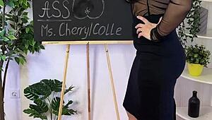 Curvy Woman in Stockings and Lingerie Posing