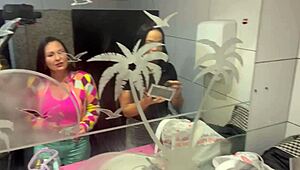 wow, this bar has panties hanging from the ceiling 😏