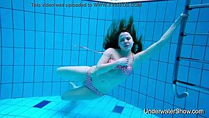 Sexy Girl Shows Young Body Underwater