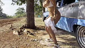 Monika Fox Naked Tits Pissing Outdoors Under Tree 😏