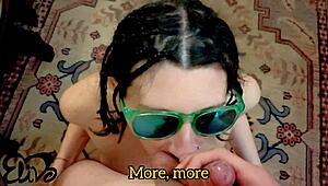 i'm the teen with braids wanting cum and sucking cock on my knees he can't resist