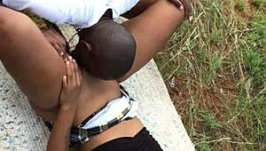 Watch This Ebony Cheerleader In An Exciting Homemade Amateur Performance