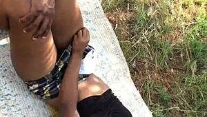 Watch This Ebony Cheerleader In An Exciting Homemade Amateur Performance