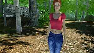 Lets Play Paradise Trails VR Part 5. Redhead Shaved Pussy Outdoor Fun Awaits.