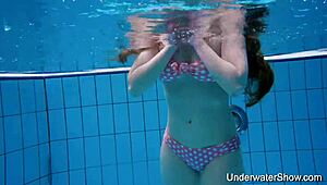 Sexy Girl Shows Young Body Underwater